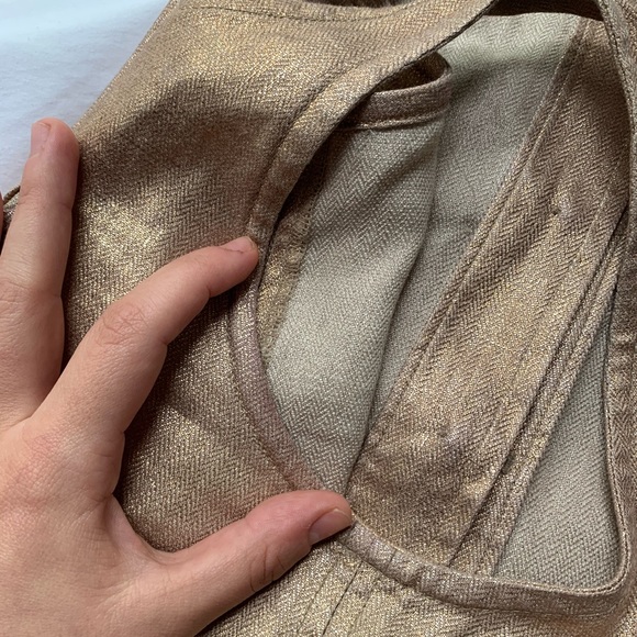 Chanel Cropped Tank Top Gold Linen/Silk Small - Picture 13 of 13